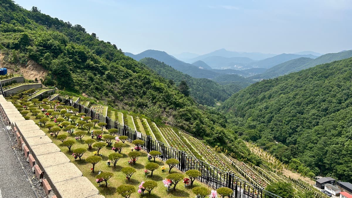 양평 수목장 내부 시설 전경